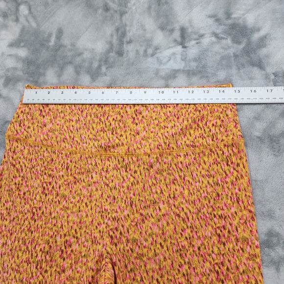 Lou & Grey Pants Womens L Orange Coral Multi Petaled Feel Good Pocket Leggings - Picture 6 of 10